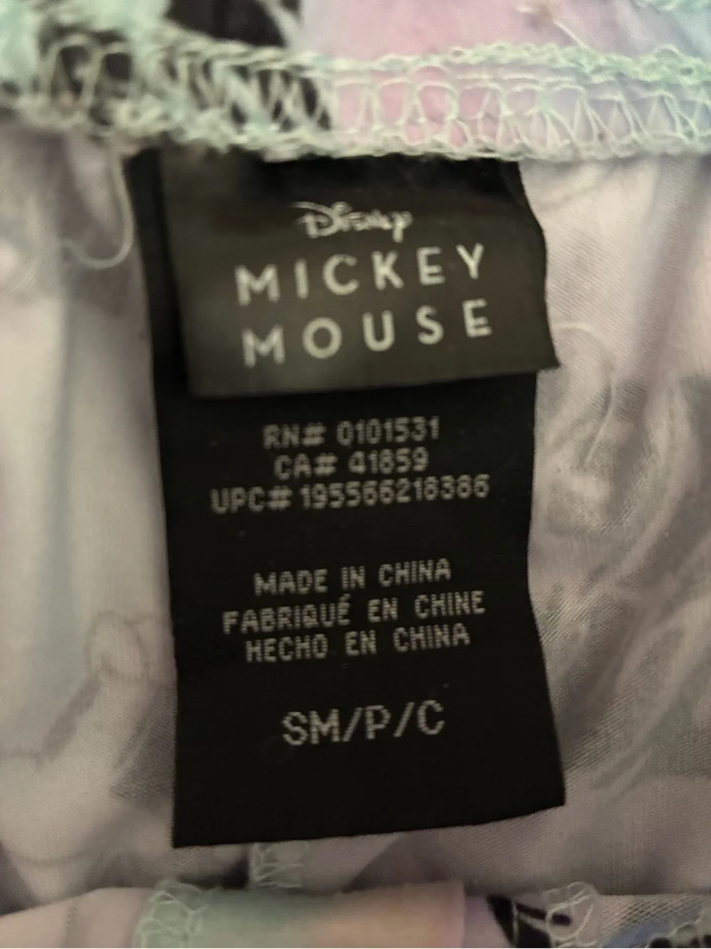 Disney Mickey Mouse Pastel Tie-Dye Men's Small Lounge Shorts